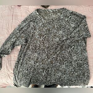 Lucky Brand Floral Blouse - Black and White